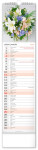 Nástěnný kalendář vázankový/kravata 2026 NOTIQUE - Květiny - Kvety, 12 x 48 cm