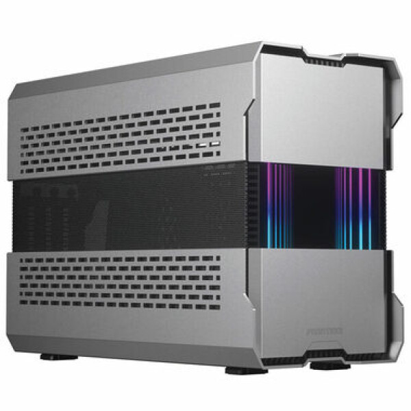 PHANTEKS Evolv Shift XT A-RGB stříbrná / Mini-ITX / 1x USB-C 3.2 / 1x USB-A 3.2 / bez zdroje (PH-ES121XT_DGS01)