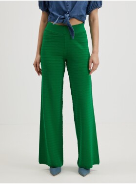 Zelené dámské žebrované široké kalhoty ONLY Cata dámské