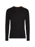 Pánské merino tričko s dlouhým rukávem ICEBREAKER Mens 200 ZoneKnit LS Crewe, Black velikost: XL