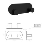 SAPHO - X-ROUND BLACK samolepící dvojháček, černá mat XR220B