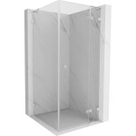 MEXEN/S - Lunar L sprchový kout dveře křídlové pravá 80 x 80, transparent, nikl kartáčovaný 834L-080-080-97-00-P