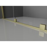 MEXEN/S - Velar L sprchový kout, posuvné dveře 120 x 100, transparent, zlato kartáčovaná 871-120-100-03-55