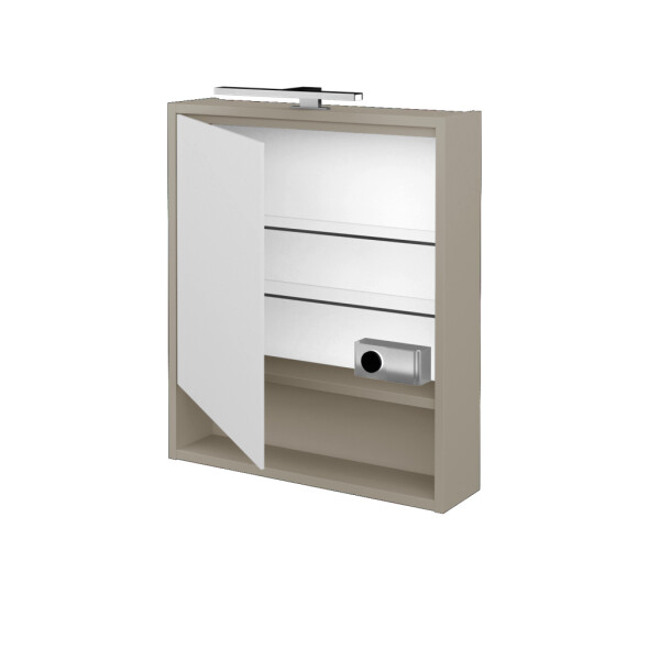 Dřevojas - Jednodveřová galerka FOCUS GAOE 60 - L04 Béžová vysoký lesk / Levé 283315