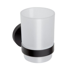 SAPHO - X-ROUND BLACK sklenka, mléčné sklo, černá mat XR903B