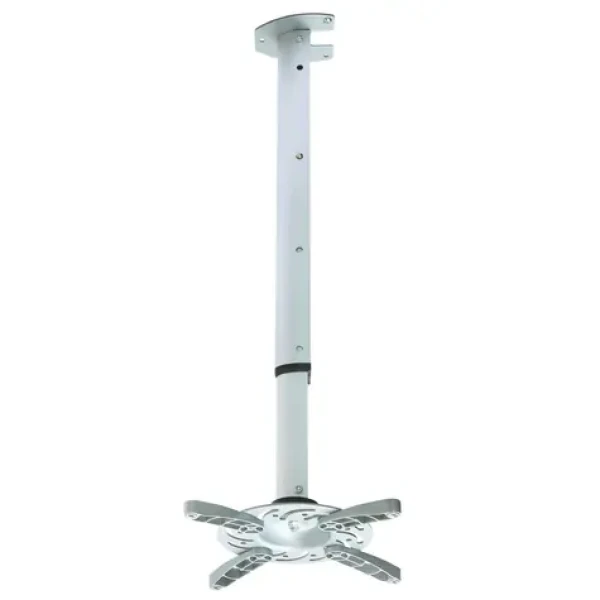 Techly 301566 stříbrná / Stropní držák projektoru / nosnost 15 kg / náklon 0-30° / otočný 360° / tyč 60-102 cm (301566)