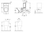 VILLEROY & BOCH - Hommage WC kombi mísa, 37x73 cm, CeramicPlus, bílá 666210R1