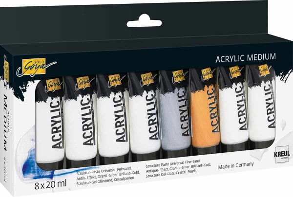 Kreul Solo Goya sada strukturovacích past a gelů 8x20 ml