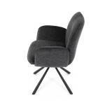 Jídelní židle, černá, hladká látka, DCH-D1330 BK2