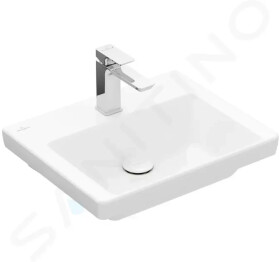 VILLEROY & BOCH - Subway 3.0 Umývátko nábytkové 500x400 mm, bez přepadu, otvor pro baterii, CeramicPlus, alpská bílá 4370FGR1