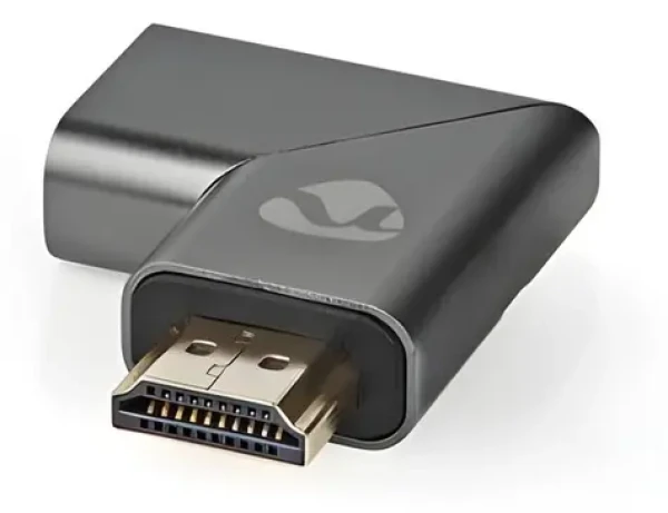 Nedis Profigold Fabritallic HDMI adaptér lomený vlevo / Adaptér / HDMI zástrčka - HDMI zásuvka (CVTB34903GY)