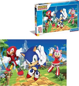 Puzzle 104 dílků maxi Sonic - Clementoni