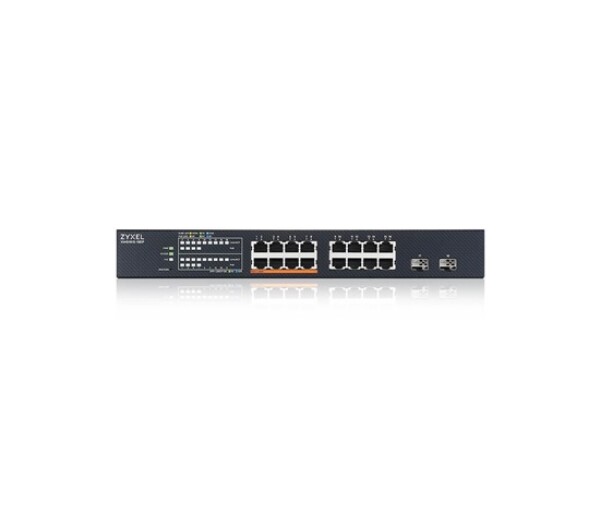 Zyxel XMG1915-18EP, 16-port 2.5GbE, 2 SFP+, 8 x PoE++ 180W Smart Switch, hybird mode, standalone or NebulaFlex Cloud EDF_1010906