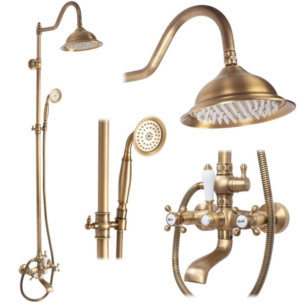 REA - Sprchový set BERGAMO antique bronze REA-P5002