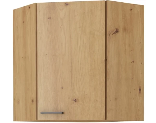 Horní rohová kuchyňská skříňka Modena 60/60 cm, dub artisan/černá