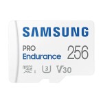 SAMSUNG PRO Endurance microSDXC 256GB + SD adaptér / Class 10 / UHS-I / U3 / čtení: 100MBs / zápis: 40MBs (MB-MJ256KA/EU)