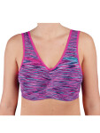 EVONA a.s. Dámská sportovní podprsenka FLO růžová/melír - PODPR.FLO RŮŽOVÁ/MELÍR L/XL