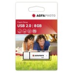 AgfaPhoto USB 2.0 8GB stříbrná / Flash Disk / USB-A 2.0 / R:12 MB/s / W:4 MB/s (10512)