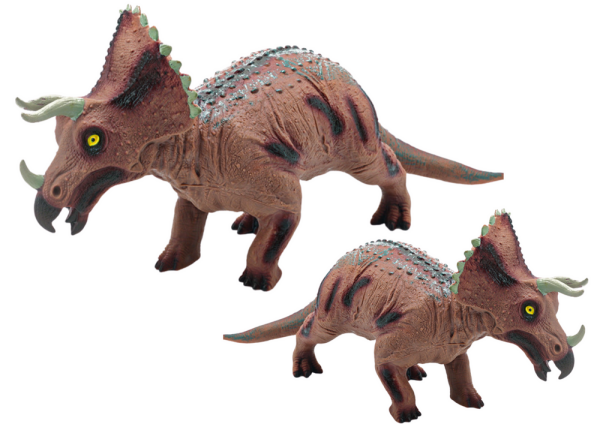 Mamido Velká figurka dinosaurus Triceratops se zvuky 36 cm hnědá