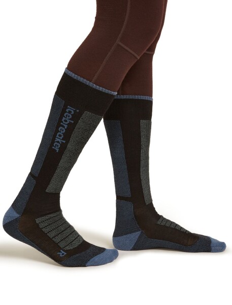 Dámské merino lyžařské ponožky ICEBREAKER Wmns Ski+ Medium OTC 2 Pack, Black/Dawn/Graphite velikost: 35-37 (S)