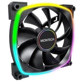 Montech AX140 PWM ARGB černá / 140mm / 27.9 dB @ 1600 RPM / 90.5 CFM / 4-Pin PWM + 3-Pin (AX140B)