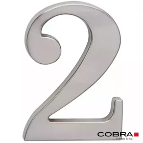 Cislo 3D nikl matny 2 - 10 cm