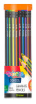 Colorino grafitová tužka s gumou HB trojhranná černá/fluo