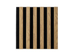 Akustický panel – Černá / dub světlý 270 × 30 cm