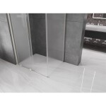 MEXEN/S - Velar sprchový kout, posuvné dveře 130 x 80 cm, dekor, nikl kartáčovaný 871-130-080-31-97