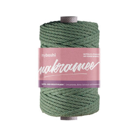 Myboshi Makramee bavlněná příze 4 mm - zelená 50 m