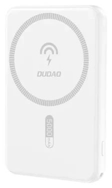 Dudao K14S bílá / Powerbanka / Magnetická / 20W / 5000mAh / USB-A, USB-C
