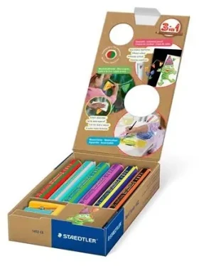 STAEDTLER Pastelky Noris Junior 3v1 / 6 ks / s ořezávátkem / od 2 let (140 C6)