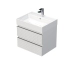 Koupelnová skříňka s umyvadlem SAT Cube Way 60x47,5x46 cm bílá mat CUBE3D46602ZBSAT CUBE3D46602ZBSAT