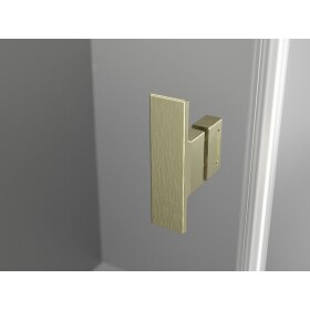 MEXEN/S - Mist H T sprchový kout dveře křídlové levá 95 x 90, transparent, zlato kartáčovaná 8A5T-095-090-55-00-L