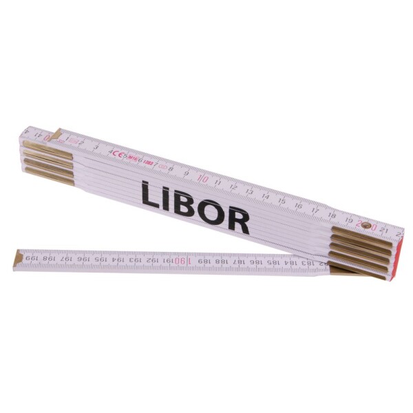 Metr skládací, 2m, dřevěný, PROFI, "LIBOR"