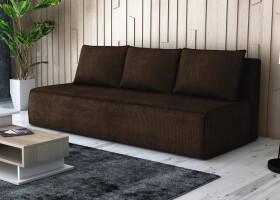 FRONTI Pohovka FIRE REST - tmavěhnědá - manšestr - LINCOLN 29 22684