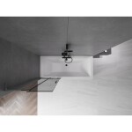 MEXEN/S - Velar L dvoukřídlá posuvná vanová zástěna 70 x 150, grafit, grafit metal 896-070-003-41-95