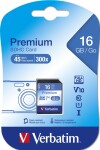 Verbatim 16GB SDHC / paměťová karta / zápis 10 MB/s / zápis 10 MB/s / Class 10 (43962)