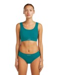Dámská merino podprsenka ICEBREAKER Wmns Rib Lotus Bra, Tidal Teal velikost: S