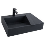 REA - Umyvadlo Archi 90 CM Grey MATT na desku - konglomerát REA-U4304