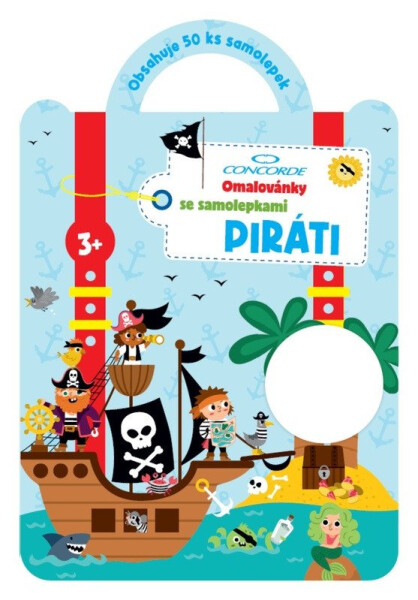 Omalovánky se samolepkami Piráti