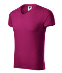 Malfini slim fit V-NECK tričko pánské fuchsia