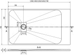 MEXEN/S - Hugo sprchová vanička SMC 160x70, bílá, krytka nerez 42107016-X