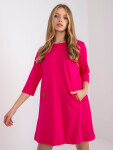 Dámské šaty RV SK 6274.36P Fuchsiová - FPrice tmavě růžová S/M