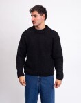 Edwin Dun Textured Sweater Black garment washed L
