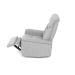 Polohovací křeslo s elektrickým ovládáním, potah stříbrná látka