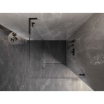 MEXEN/S - Lunar-B L sprchový kout dveře křídlové pravá 80 x 80, transparent, černá 832L-080-080-70-00-P