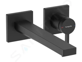 Hansgrohe Umyvadlová baterie pod omítku, s výpustí, 2-otvorová instalace, EcoSmart, matná černá 73051670