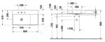 DURAVIT - DuraSquare Umyvadlo nábytkové 800x470 mm, levé, DuraCeram, s WonderGliss, alpská bílá 23488000791