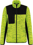 WK WK 9109 Dámská pracovní pletená fleecová bunda 20.9109 fluorescent yellow melange/black M